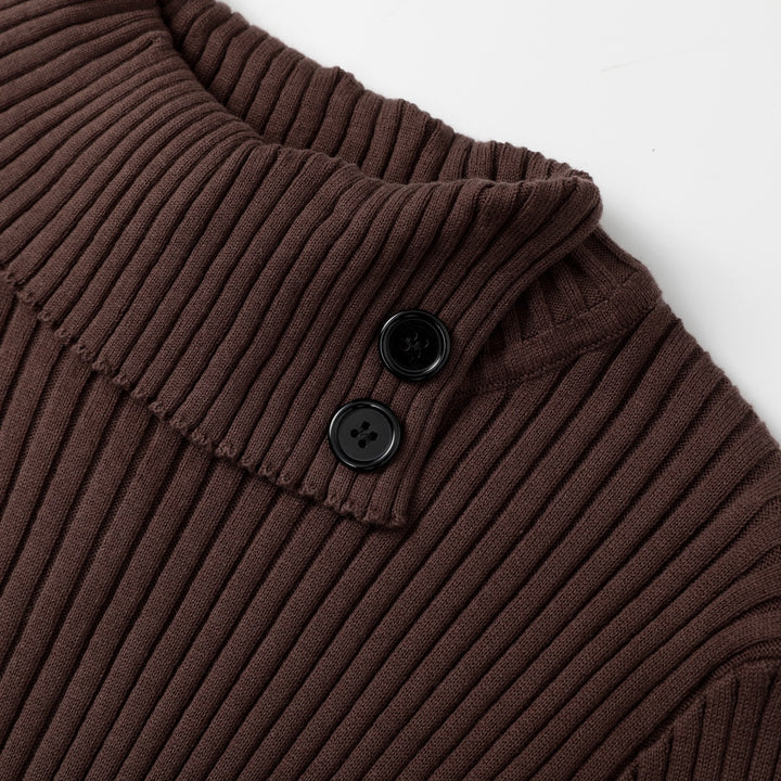 Women's Brown Vintage Elegant Lady Knit Sweater
