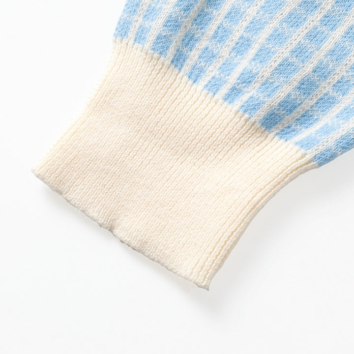 Cardigan en maille bleu pour homme, style preppy années 60 à col châle