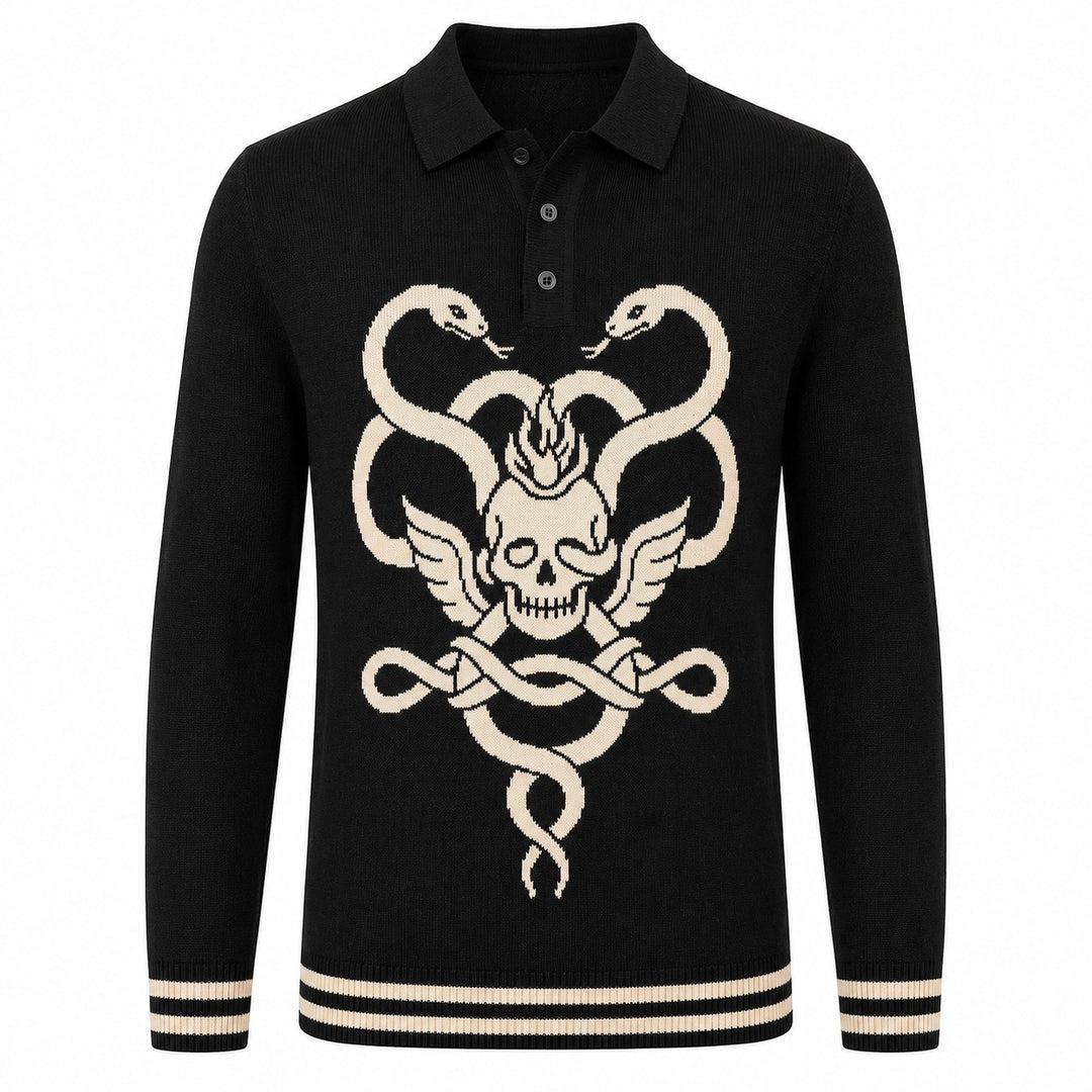 Polo de malha clássico bordado com coração verde masculino (cópia)