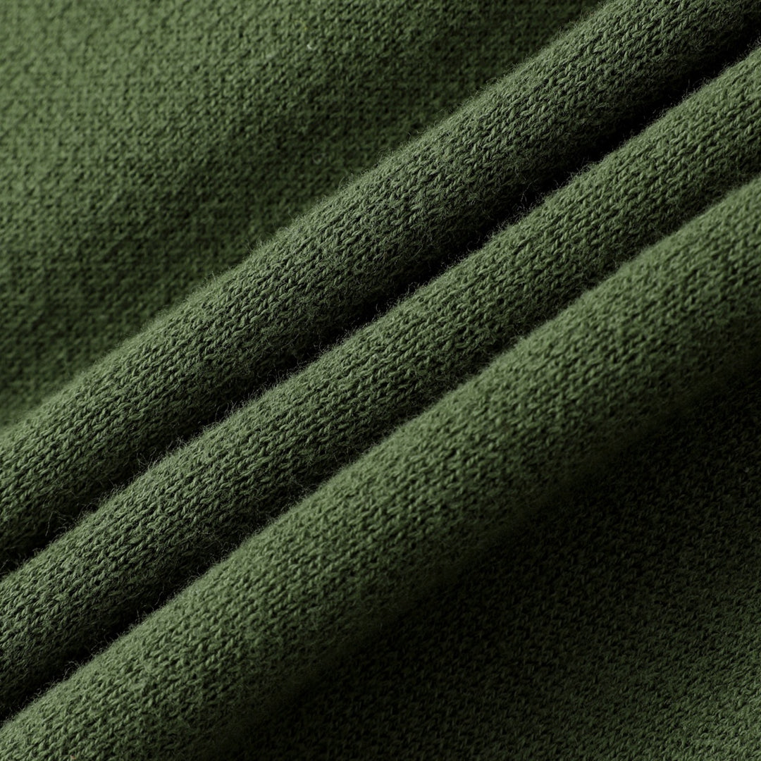 Suéter de punto verde vintage para mujer con animales del bosque y cuello redondo