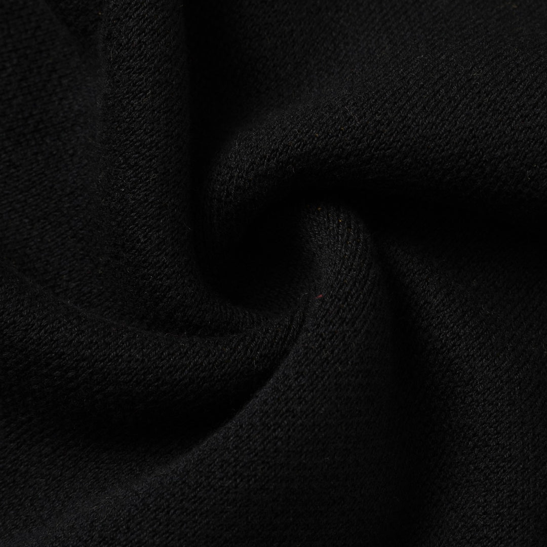 Women's Black Vintage Military Napoleon-Inspired Jacquard Polo Knit Cardigan