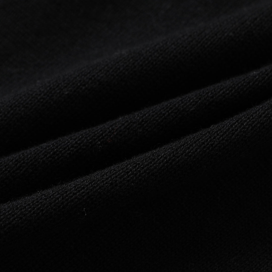 Men's Black Gothic Western Cowboy Polo Knit Cardigan