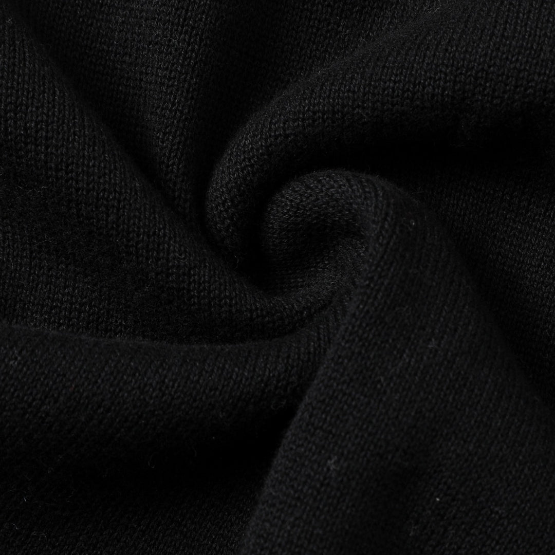 Men's Black Gothic Western Cowboy Polo Knit Cardigan