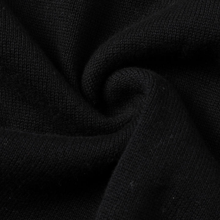 Men's Black Gothic Western Cowboy Polo Knit Cardigan