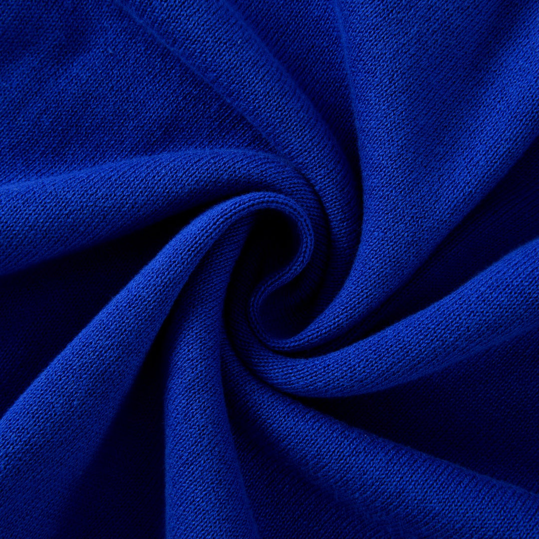 Suéter de punto jacquard azul psicodélico gótico rock de los años 70 para mujer