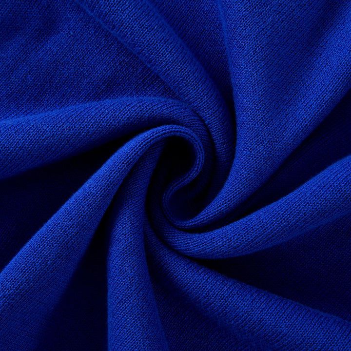 Suéter de punto jacquard azul psicodélico gótico rock de los años 70 para mujer