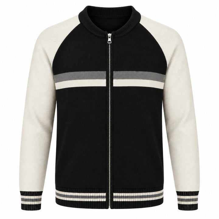 Herrebrun Vintage Amerikansk Preppy Jacquard Strikket Cardigan