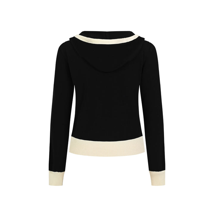 Women's Black Gothic Spiderweb Cropped Knit Cardigan