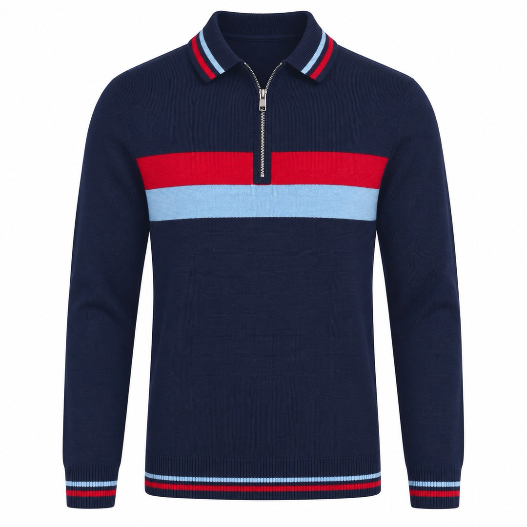 Herren Vintage Braun Klassische Karo Jacquard Strickjacke