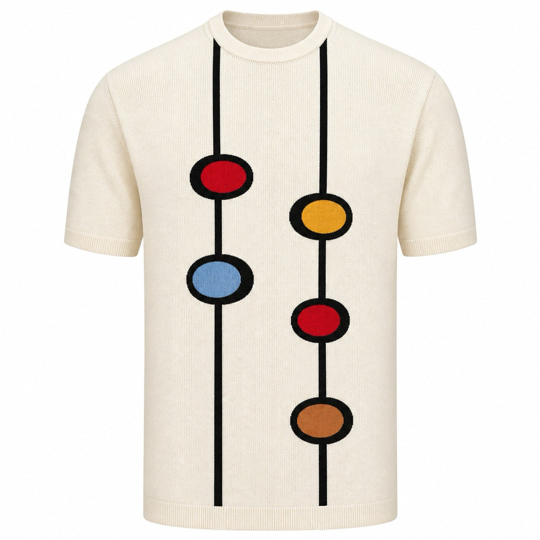 Svart retro modekonstdesign stickad cardigan för män