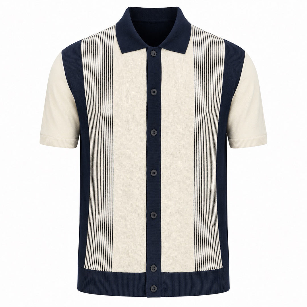 Svart retro modekonstdesign stickad cardigan för män