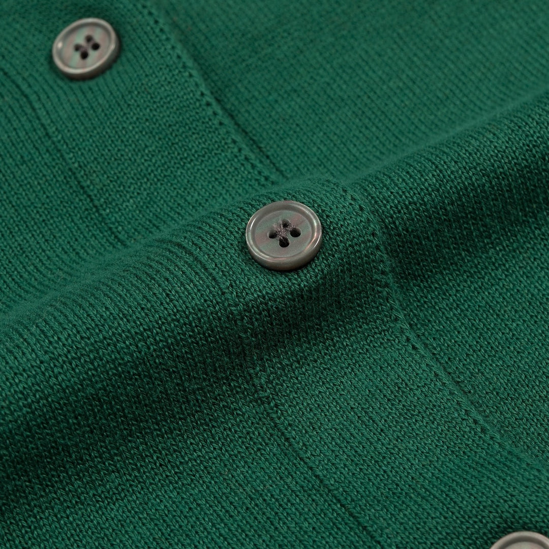 Women's Green Vintage Butterfly Jacquard Knit Cardigan