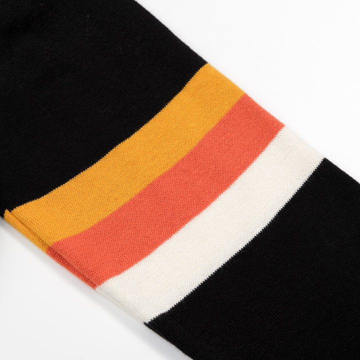 Herre Sort Retro 1979 Jacquard Polo Strikkegenser