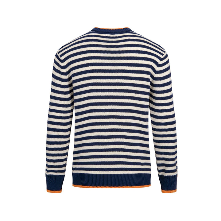 Men's Vintage Collegiate Stripe Fox Embroidered Knit