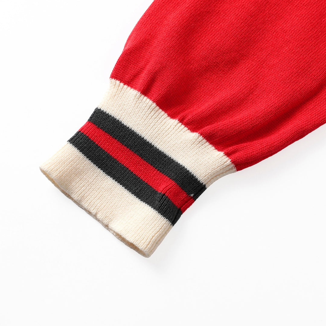 Cárdigan de punto jacquard retro con tigre para hombre - Diseñado por Jess Miller