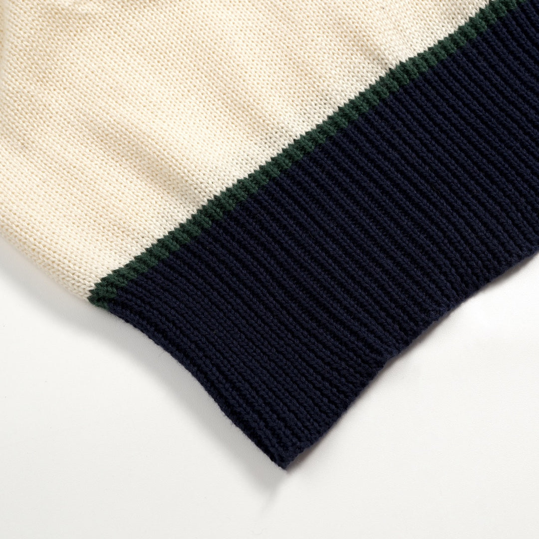 Women's Vintage Nautical Stripe Otter Embroidered Knit
