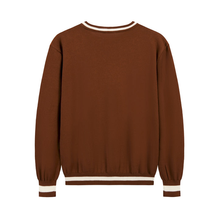 Men's Brown Vintage Fox Jacquard Knit