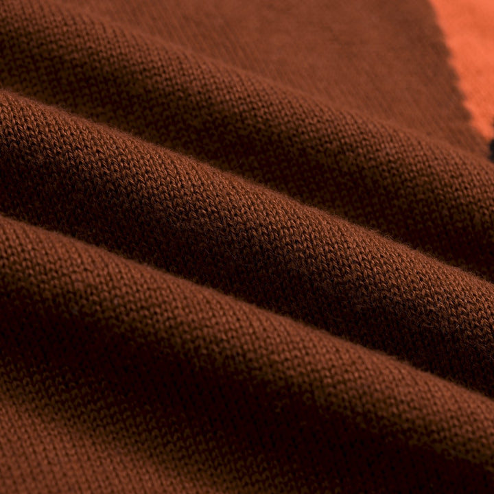 Men's Brown Vintage Fox Jacquard Knit