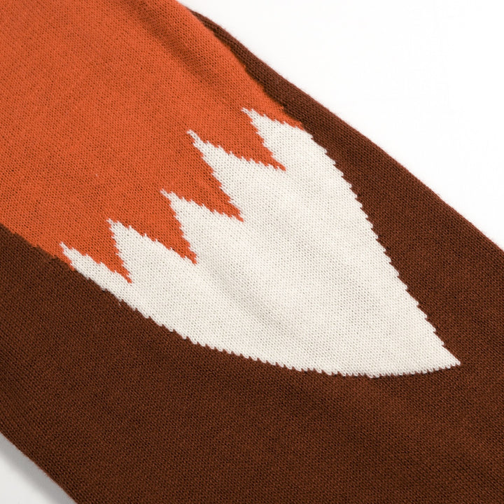 Men's Brown Vintage Fox Jacquard Knit