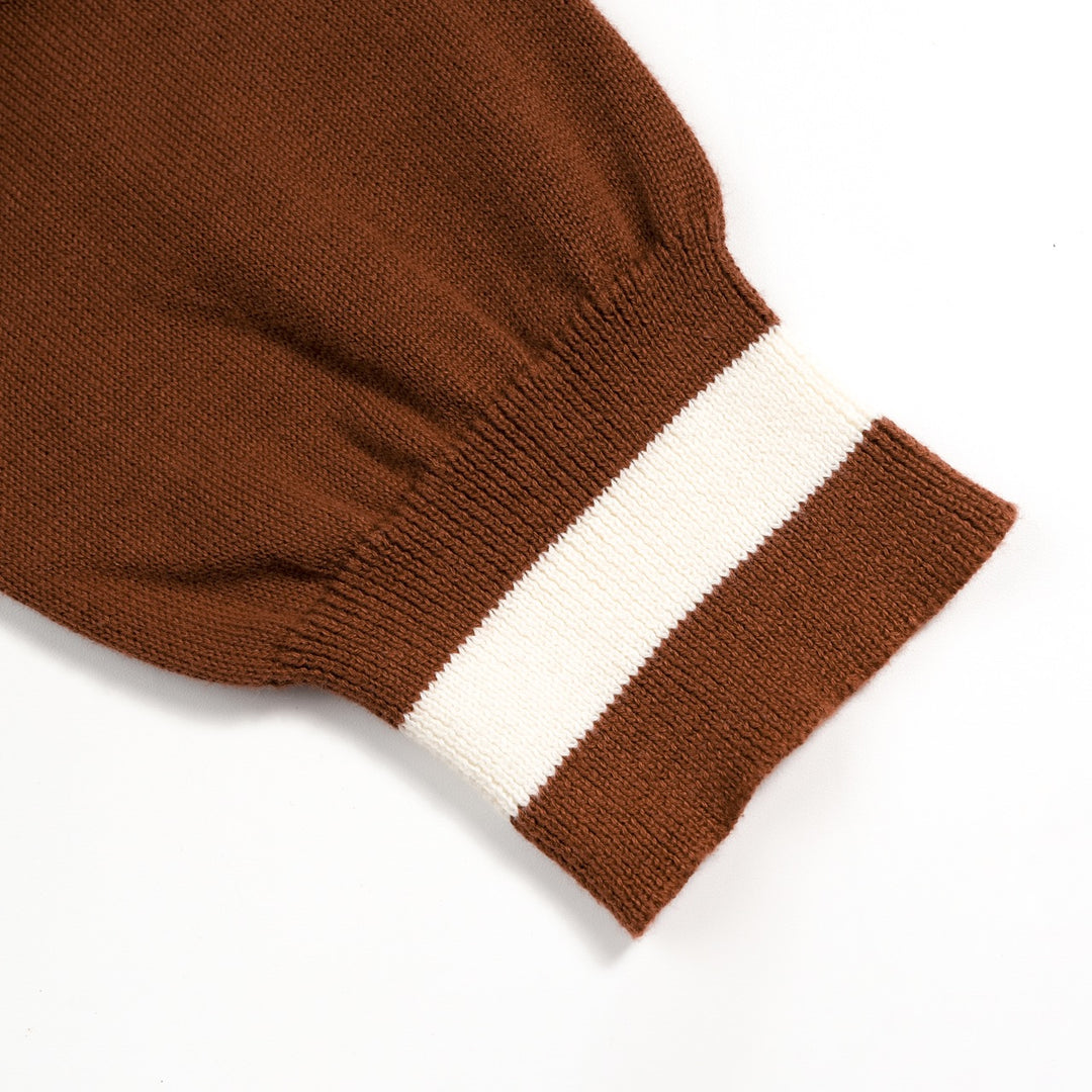 Men's Brown Vintage Fox Jacquard Knit