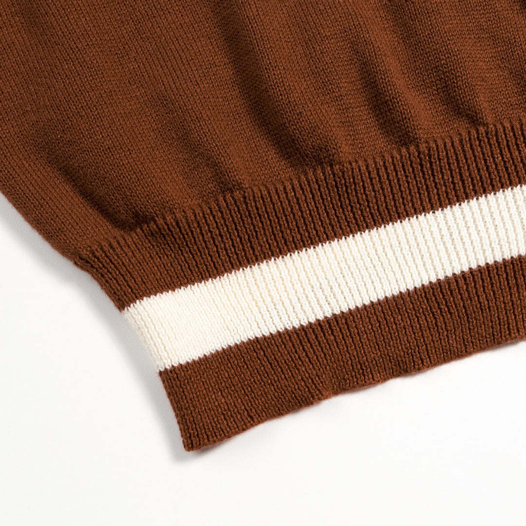 Men's Brown Vintage Fox Jacquard Knit