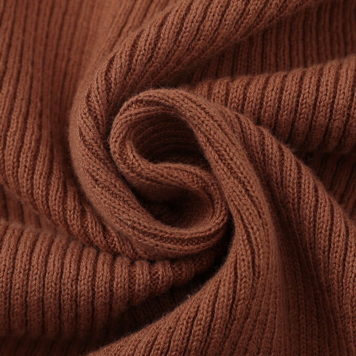 Women's Brown Minimalist Vintage Tie Knit Cardigan
