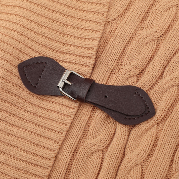Women's Retro Khaki Classic and Simple Jacquard Knitwear