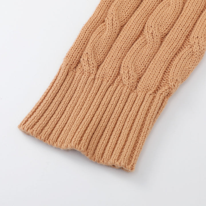 Women's Retro Khaki Classic and Simple Jacquard Knitwear