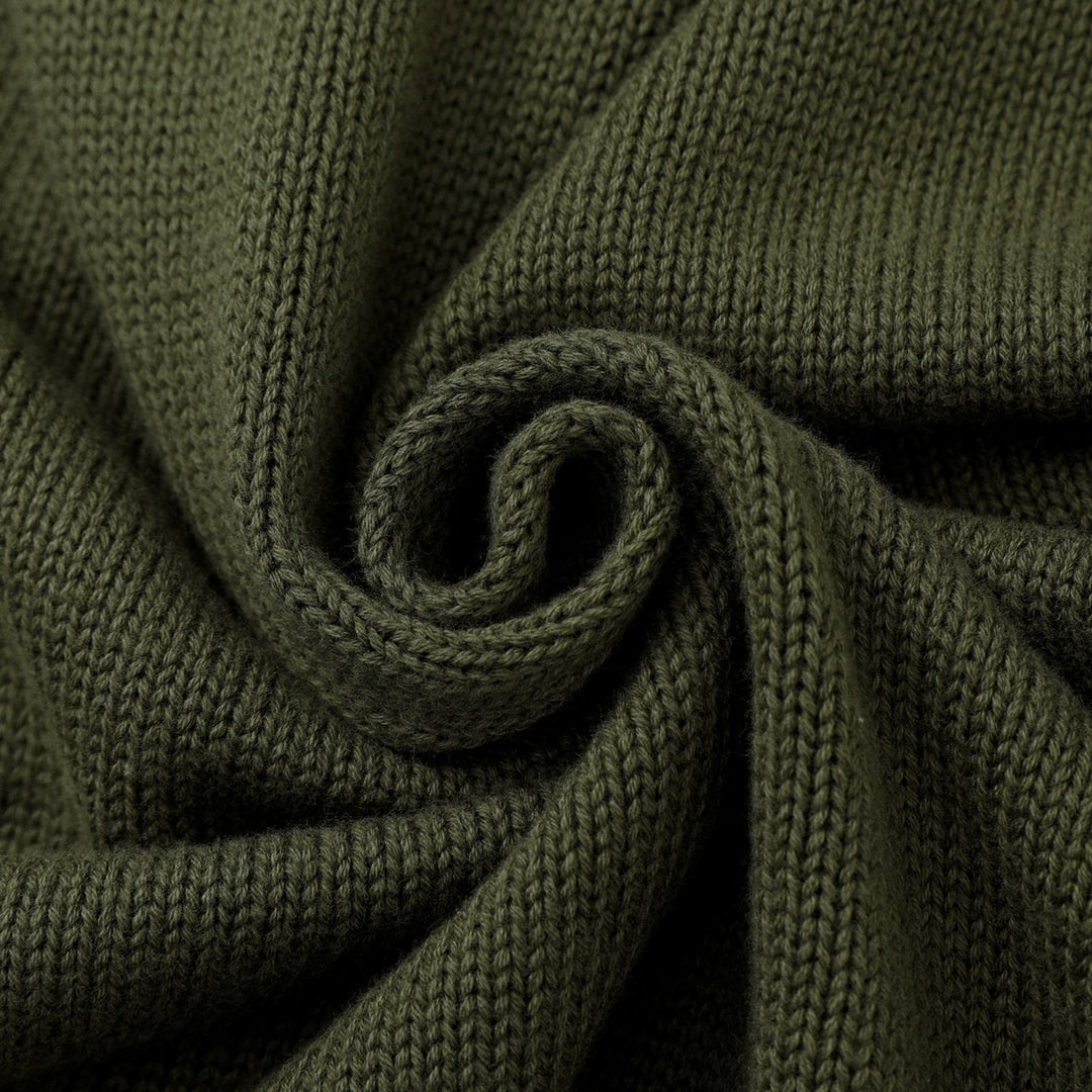 Women's Green 70s Vintage Americana Zip Knit Cardigan
