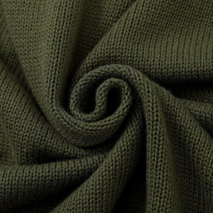 Women's Green 70s Vintage Americana Zip Knit Cardigan