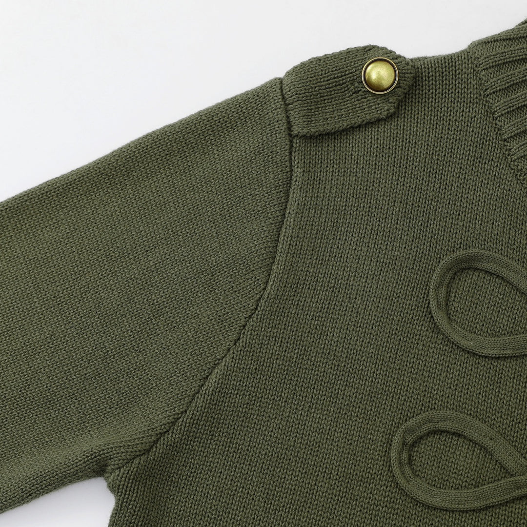 Women's Green 70s Vintage Americana Zip Knit Cardigan