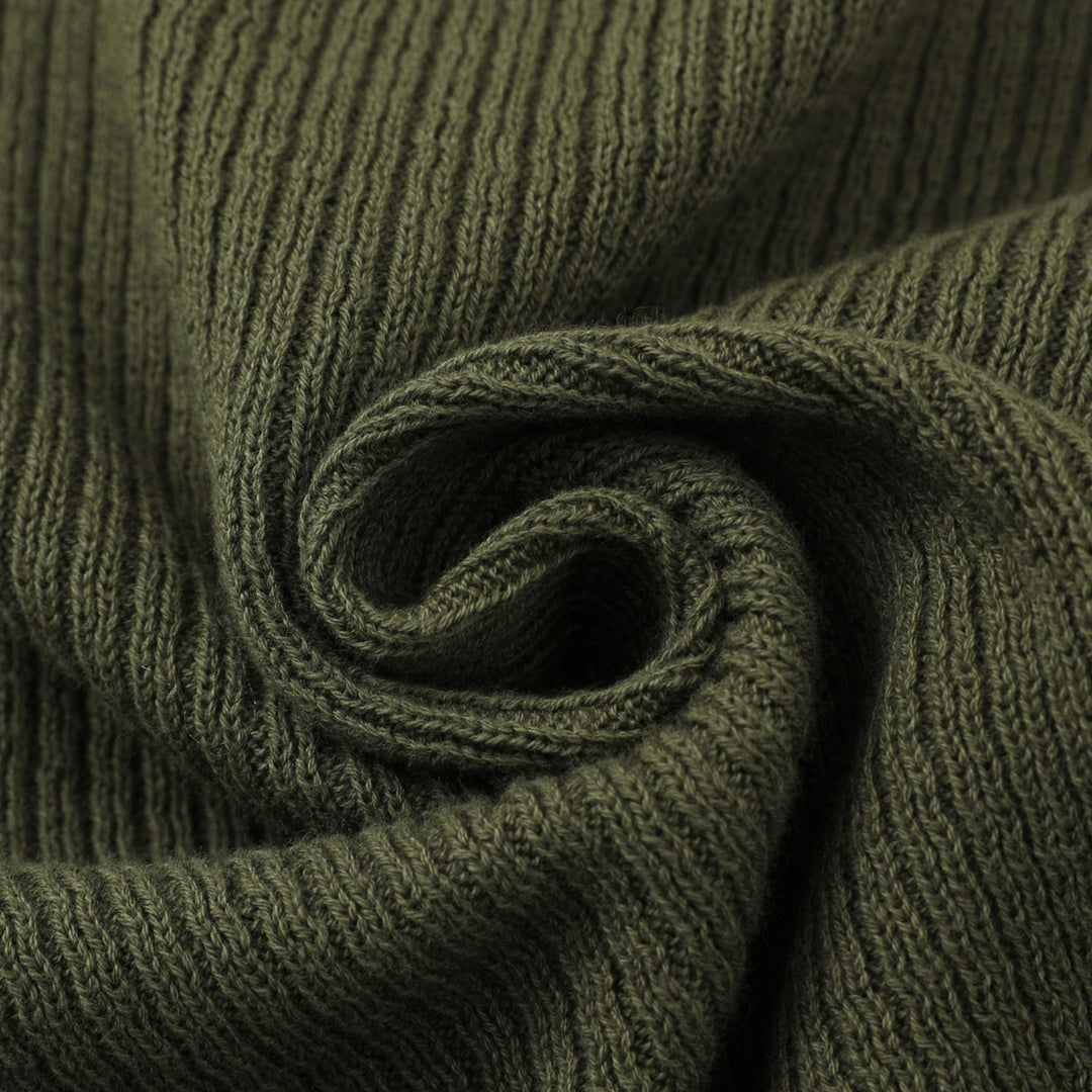 Women's Green 70s Vintage Minimalist Turtleneck Knit