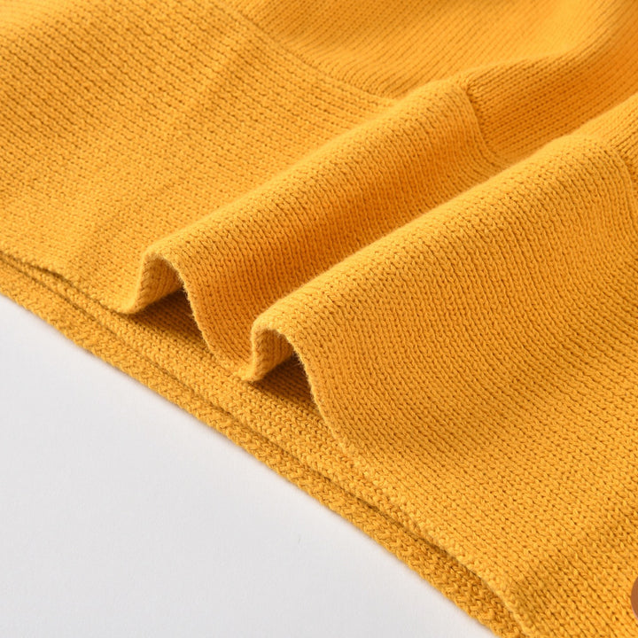 Women's 70s Vintage Shawl Collar Deep V Buckle Knit