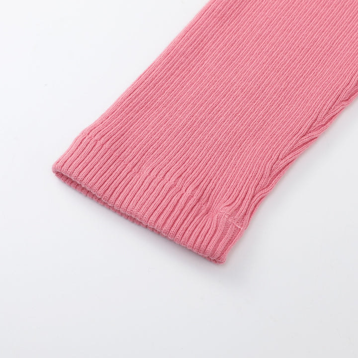 Women's Pink 60s Vintage Minimalist Tie-Neck Knit Cardigan