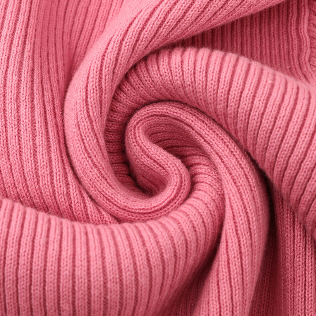 Women's Pink 60s Vintage Minimalist Tie-Neck Knit Cardigan