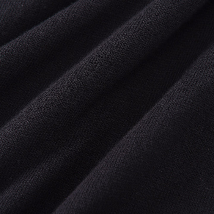 Herre Svart 60-talls Mod Sporty Polo Strikket Cardigan