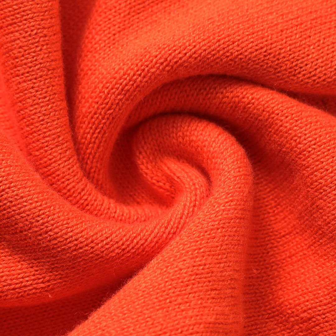 Men's Orange 70s Playful Animal Embroidered Polo Knit Cardigan