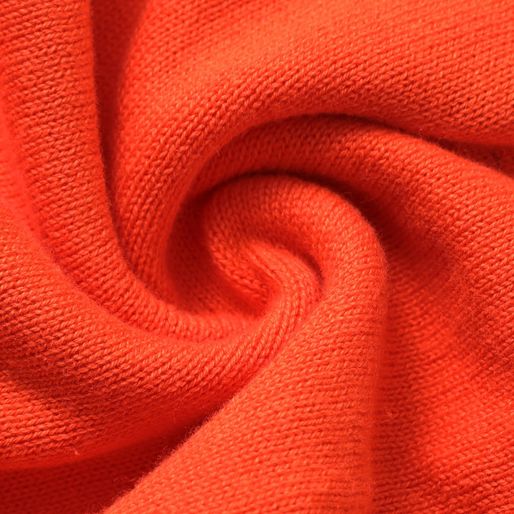 Men's Orange 70s Playful Animal Embroidered Polo Knit Cardigan