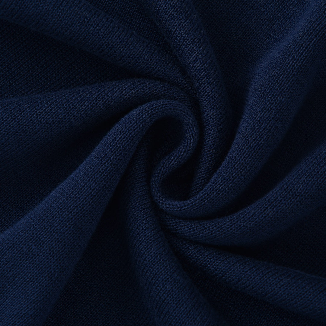 Pull en maille bleu marine pour femme à imprimé léopard des années 70 avec boutons contrastants