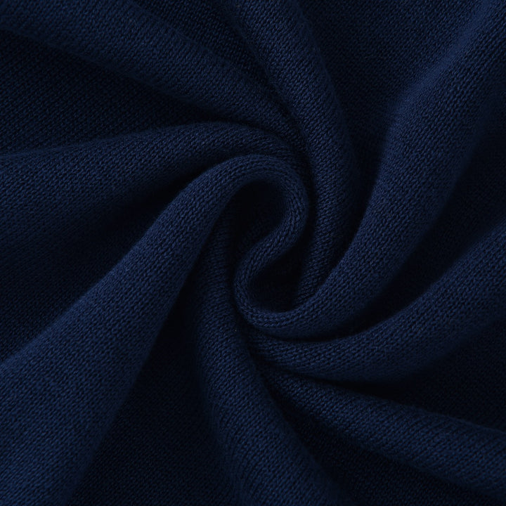 Pull en maille bleu marine pour femme à imprimé léopard des années 70 avec boutons contrastants