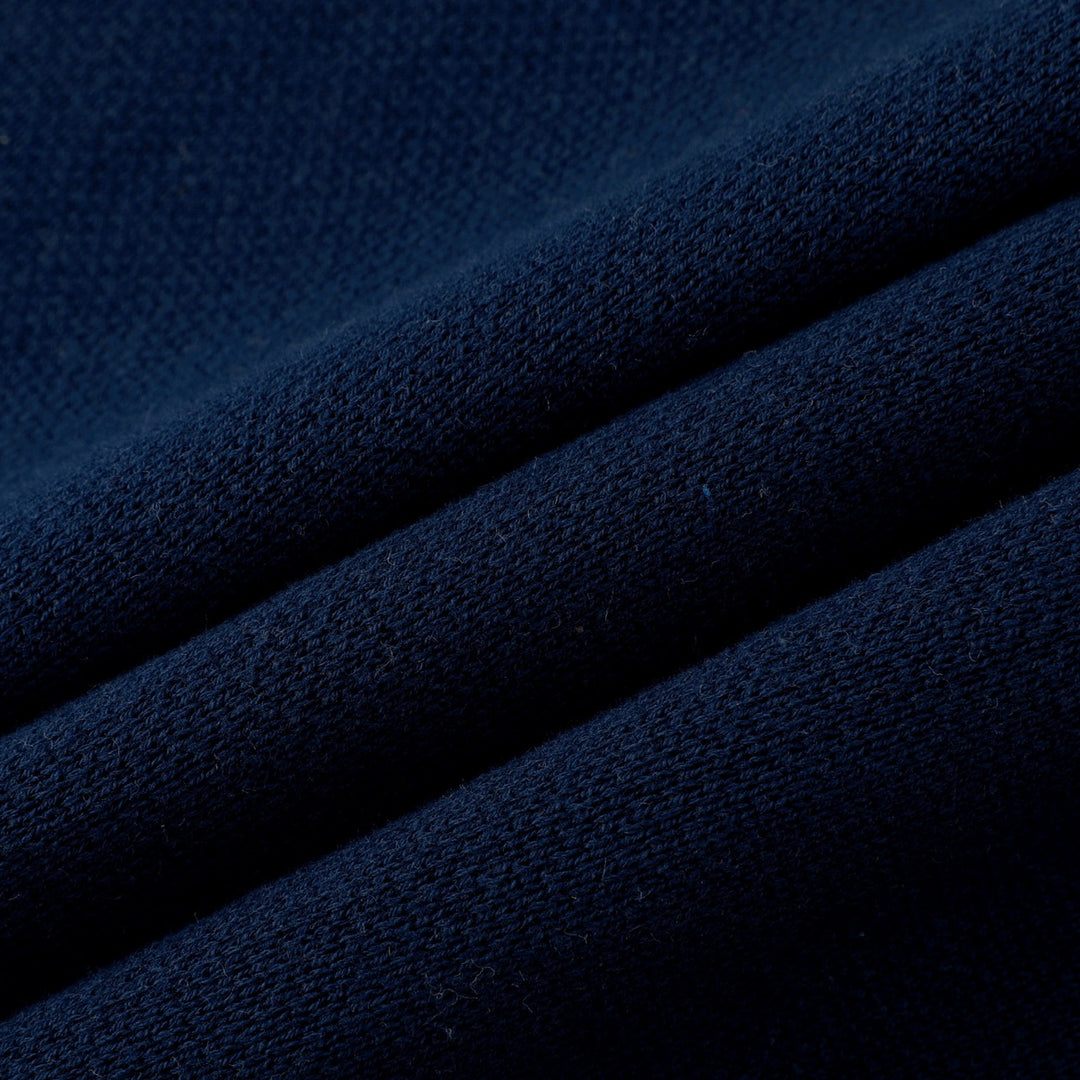 Maglione da donna blu navy anni '60 a righe nautiche con scollo a V stile collegiale