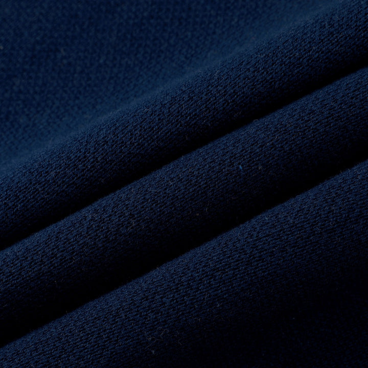Maglione da donna blu navy anni '60 a righe nautiche con scollo a V stile collegiale