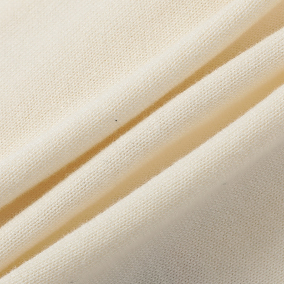 Dame Beige 70-talls Romantisk Sommerfugl Brodert Strikket Cardigan med Knyting foran