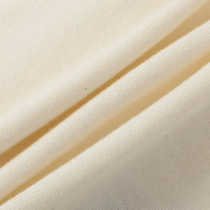 Dame Beige 70-talls Romantisk Sommerfugl Brodert Strikket Cardigan med Knyting foran