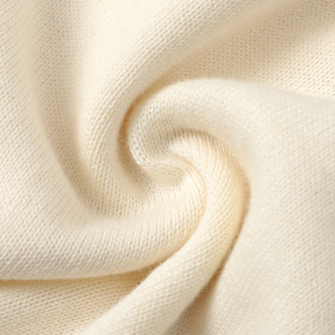 Dame Beige 70-talls Romantisk Sommerfugl Brodert Strikket Cardigan med Knyting foran