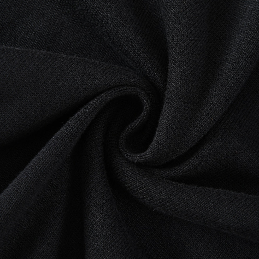 Dame Svart Vintage Gotisk Hodeskalle Jacquard Strikkegenser
