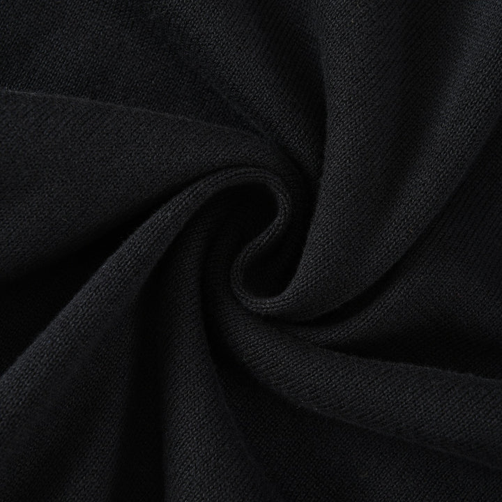 Dame Svart Vintage Gotisk Hodeskalle Jacquard Strikkegenser