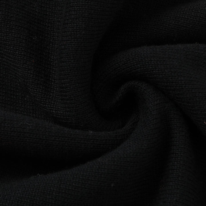 Women's Black Dark Romantic Black Cat & Red Rose Bell Sleeve Knit Cardigan