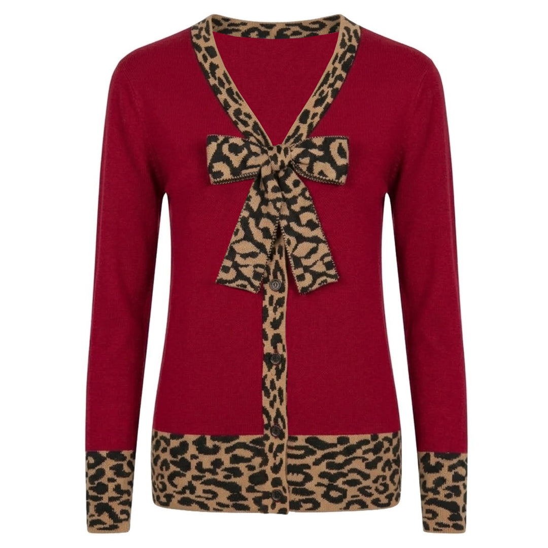 Dame Vintage Puddel Kunst Streetwear Jacquard Striktrøje