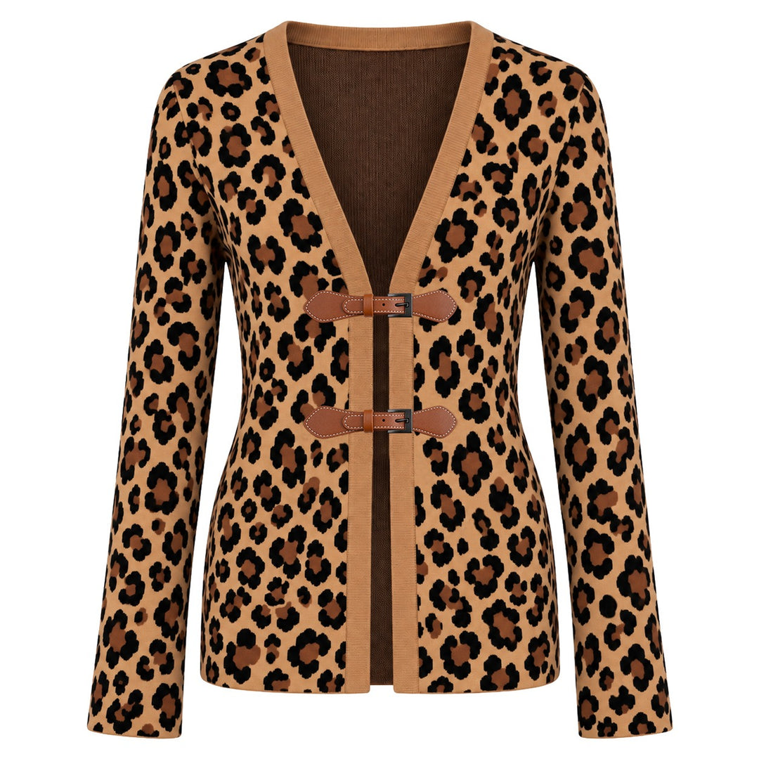 Dame Vintage Puddel Kunst Streetwear Jacquard Strikkegenser